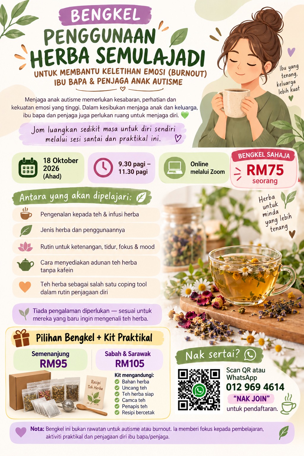 Herbal Infusion For the Soul Workshop Poster 1